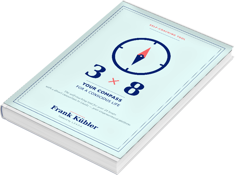Book cover: 3 × 8 — Your Compass for a Conscious Life